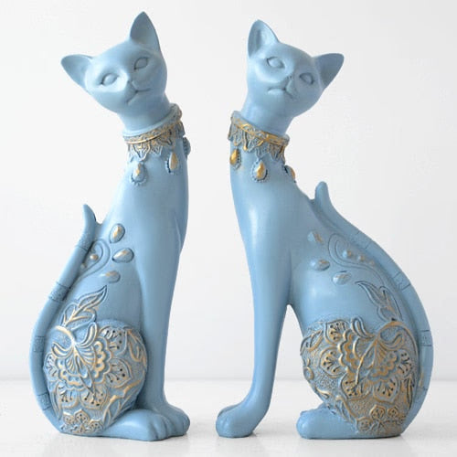 Figurine Decorative Resin Cat statue for home decorations European Creative wedding gift animal Figurine home decor sculpture acacuss