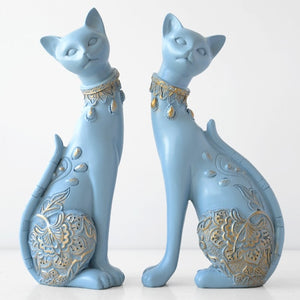 Figurine Decorative Resin Cat statue for home decorations European Creative wedding gift animal Figurine home decor sculpture acacuss