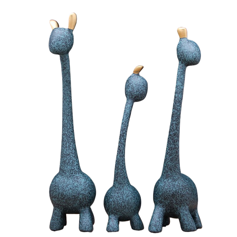 Figurine Decorative Resin Statue For Home Decoration European Creative Wedding Gift Giraffe Statues Home Decor Sculpture acacuss