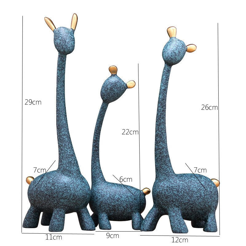 Figurine Decorative Resin Statue For Home Decoration European Creative Wedding Gift Giraffe Statues Home Decor Sculpture acacuss