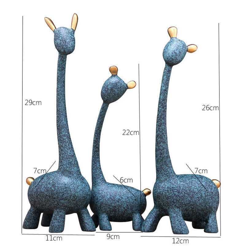 Figurine Decorative Resin Statue For Home Decoration European Creative Wedding Gift Giraffe Statues Home Decor Sculpture acacuss