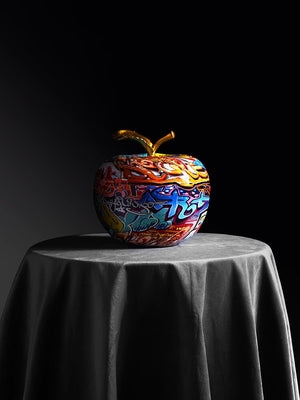 Figurines Statue Sculpture House Living Room Home Decor Decorative Nordic Modern Graffiti Style Painted Colored Apples acacuss