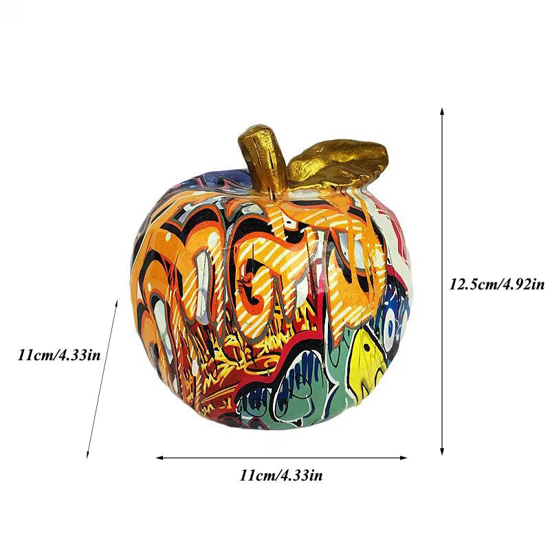 Figurines Statue Sculpture House Living Room Home Decor Decorative Nordic Modern Graffiti Style Painted Colored Apples acacuss