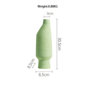 Forest Color Brushed Ceramic Vase Gradient Green Living Bedroom Porch Desktop Room Flower Arrangement Creative Designer Vase acacuss