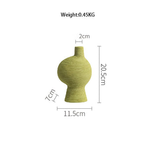 Forest Color Brushed Ceramic Vase Gradient Green Living Bedroom Porch Desktop Room Flower Arrangement Creative Designer Vase acacuss