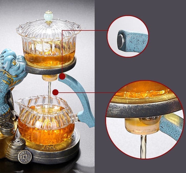 ACACUSS Frog Teapot Set Unique Glass Teapot Chinese Style Household Jinchan Tea Maker Teapot - ACACUSS