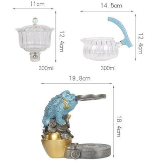 ACACUSS Frog Teapot Set Unique Glass Teapot Chinese Style Household Jinchan Tea Maker Teapot - ACACUSS