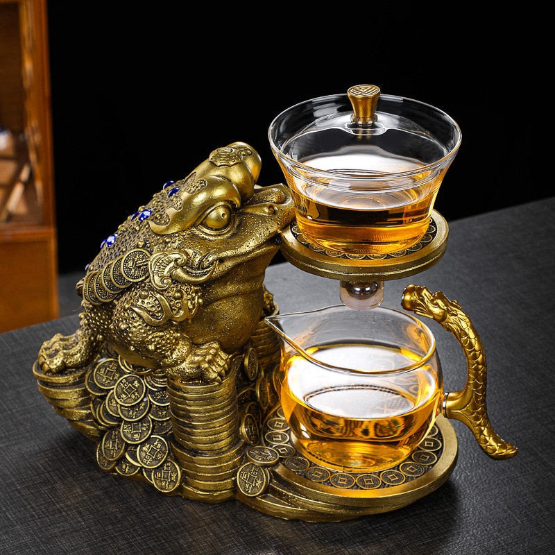 ACACUSS Frog Teapot Set with magnet Unique Glass Teapot Chinese Style Household Jinchan Tea Maker Teapot - ACACUSS