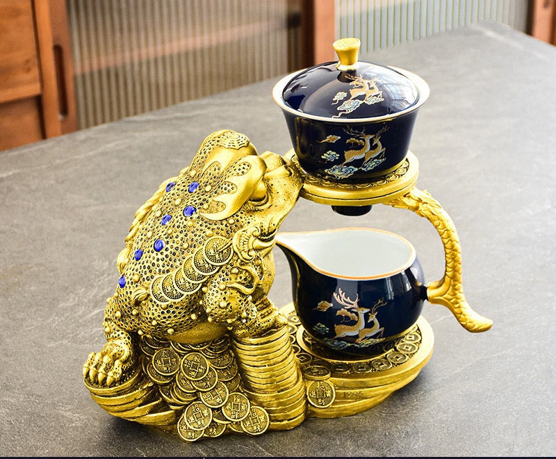 ACACUSS Frog Teapot Set with magnet Unique Glass Teapot Chinese Style Household Jinchan Tea Maker Teapot - ACACUSS