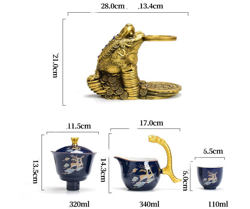 ACACUSS Frog Teapot Set with magnet Unique Glass Teapot Chinese Style Household Jinchan Tea Maker Teapot - ACACUSS