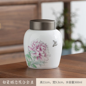 Funeral Cremation Urns for A Small of Pet Ashes and Memorial- Hand-Painted Ceramics Sealed jar - Burial Urns at Home acacuss