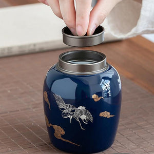 Funeral Cremation Urns for A Small of Pet Ashes and Memorial- Hand-Painted Ceramics Sealed jar - Burial Urns at Home acacuss