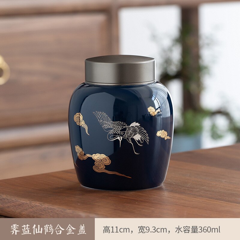 Funeral Cremation Urns for A Small of Pet Ashes and Memorial- Hand-Painted Ceramics Sealed jar - Burial Urns at Home acacuss