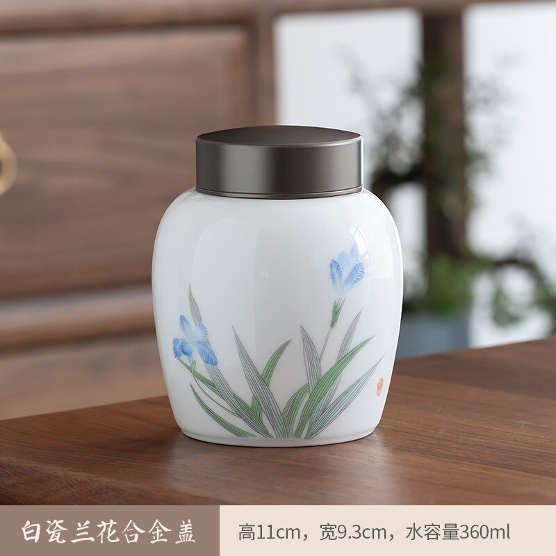 Funeral Cremation Urns for A Small of Pet Ashes and Memorial- Hand-Painted Ceramics Sealed jar - Burial Urns at Home acacuss