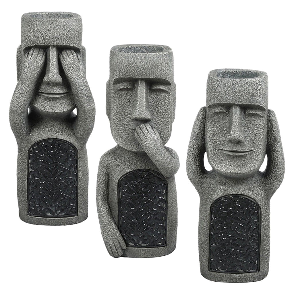 Funny Easter Island Statue Ahu Akivi Moai Monolith Garden Decor Sculpture acacuss