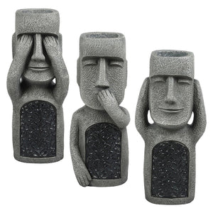 Funny Easter Island Statue Ahu Akivi Moai Monolith Garden Decor Sculpture acacuss