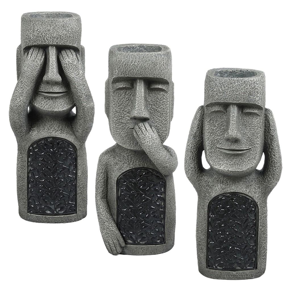 Funny Easter Island Statue Ahu Akivi Moai Monolith Garden Decor Sculpture acacuss