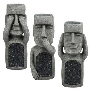 Funny Easter Island Statue Ahu Akivi Moai Monolith Garden Decor Sculpture acacuss