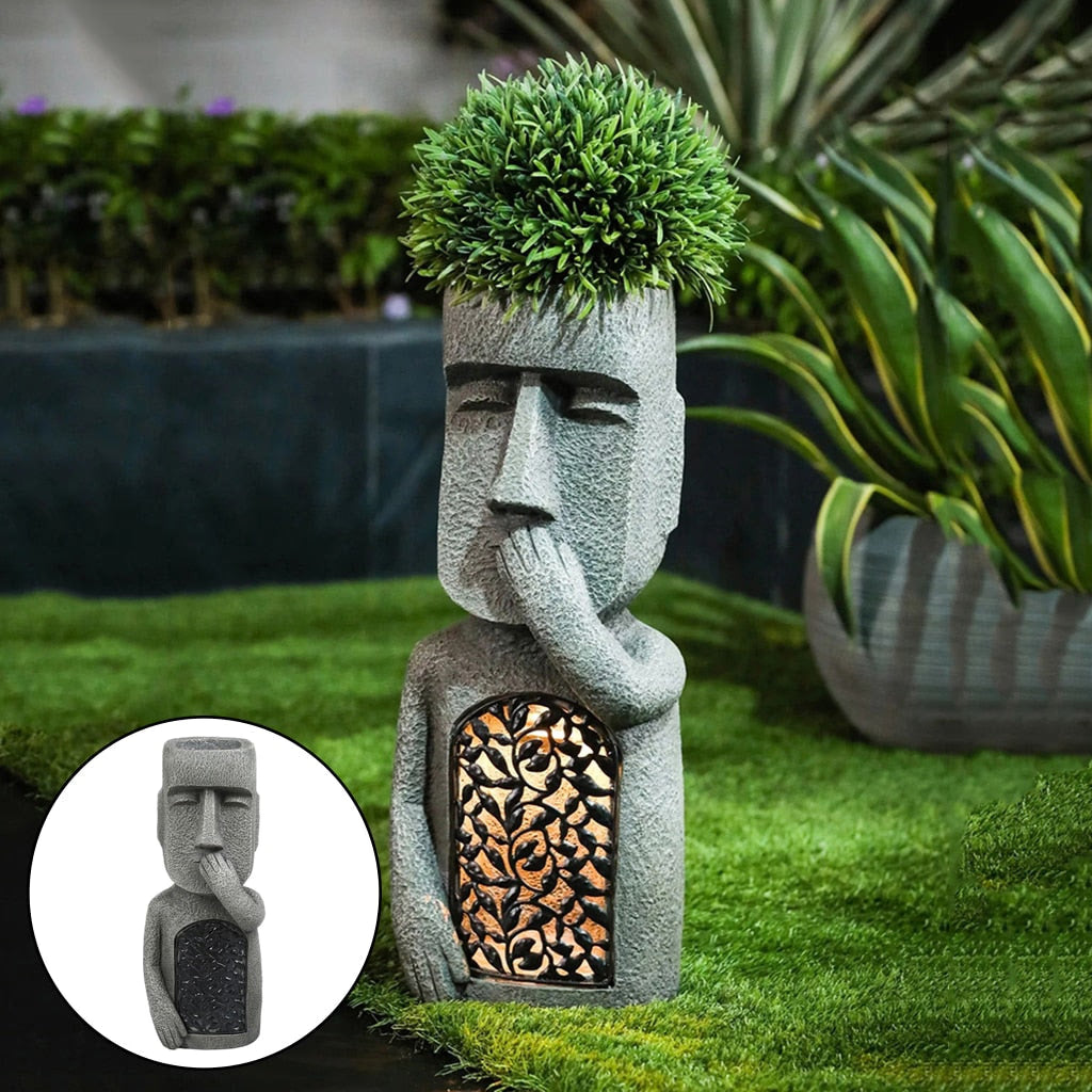 Funny Easter Island Statue Ahu Akivi Moai Monolith Garden Decor Sculpture acacuss