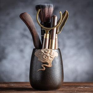 GIANXI Tea Ceremony Six Gentlemen Set Tea knife Tea Needle Chaze Kung Fu Ceramic Tea Set Accessories Wooden Tea Making Tools acacuss
