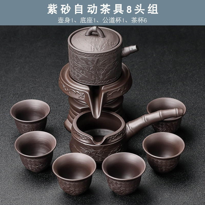 Gaiwan Kung Fu Chinese Cup Tea Set Ceremony Gift Automatic Pair Tea Set Board Luxury Vintage Juego De Te Silent Drink AB50TS acacuss