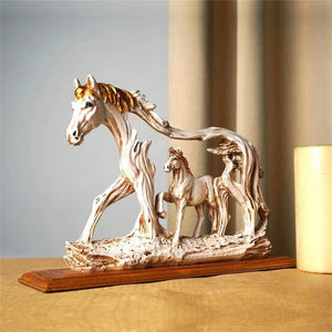 Galloping Horse Desktop Figurine Artwork Micro Room Aesthetic Standing Horses Statue Office Computer Desk Bookshelf Decor acacuss