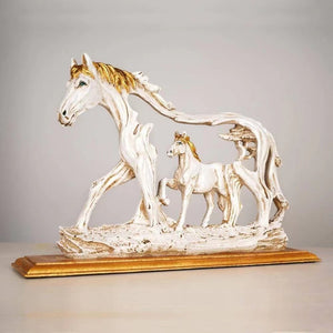 Galloping Horse Desktop Figurine Artwork Micro Room Aesthetic Standing Horses Statue Office Computer Desk Bookshelf Decor acacuss