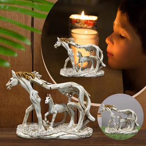 Galloping Horse Desktop Figurine Artwork Micro Room Aesthetic Standing Horses Statue Office Computer Desk Bookshelf Decor acacuss