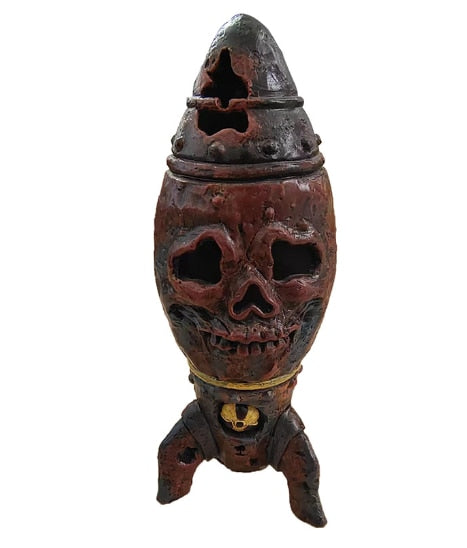 Garden Halloween Skeleton Bomb The Skull Bomb Nuclear Warhead Resin Decorative Crafts Ornament acacuss