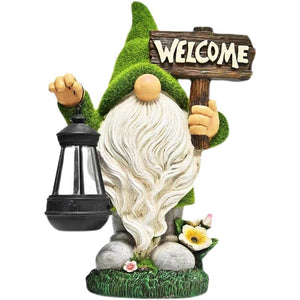 Garden Solar Resin Lamp Christmas Elf Dwarf Decoration Succulent Garden Garden Lamp Landscape Decoration acacuss