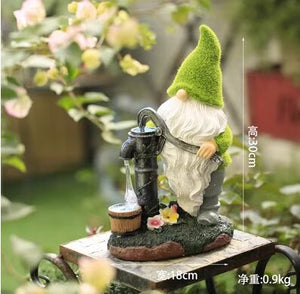 Garden Solar Resin Lamp Christmas Elf Dwarf Decoration Succulent Garden Garden Lamp Landscape Decoration acacuss