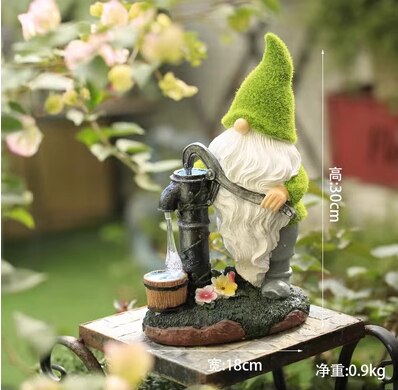 Garden Solar Resin Lamp Christmas Elf Dwarf Decoration Succulent Garden Garden Lamp Landscape Decoration acacuss