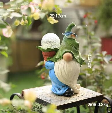 Garden Solar Resin Lamp Christmas Elf Dwarf Decoration Succulent Garden Garden Lamp Landscape Decoration acacuss
