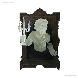 Ghost In The Mirror Wall Plaque Halloween Horror Sculpture Devil's Hand Luminous Display Mirror Resin Crafts Home Decor New 2023 acacuss