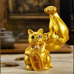 Giant Arm Lucky Cat Color Changing Tea Pet Creative Resin Tea Cup Home Decor Lucky Cat Ornament Changes Color When Hot Water acacuss