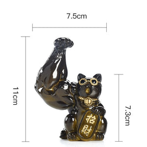Giant Arm Lucky Cat Color Changing Tea Pet Creative Resin Tea Cup Home Decor Lucky Cat Ornament Changes Color When Hot Water acacuss