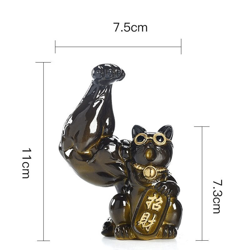 Giant Arm Lucky Cat Color Changing Tea Pet Creative Resin Tea Cup Home Decor Lucky Cat Ornament Changes Color When Hot Water acacuss