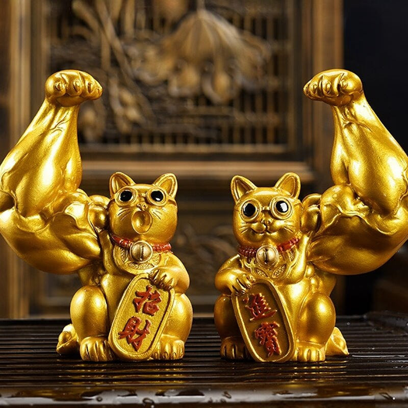 Giant Arm Lucky Cat Color Changing Tea Pet Creative Resin Tea Cup Home Decor Lucky Cat Ornament Changes Color When Hot Water acacuss
