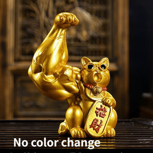 Giant Arm Lucky Cat Color Changing Tea Pet Creative Resin Tea Cup Home Decor Lucky Cat Ornament Changes Color When Hot Water acacuss