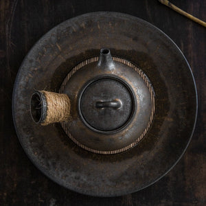 Gilt Iron Glaze Teapot Japanese Style Vintage Ceramic Mini Kung Fu Tea Set Teapot Portable 200ml Single Tea Pot Office Household acacuss