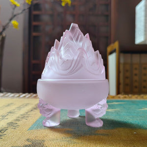 Glass Incense Burner Home Indoor Boshan Furnace Sandalwood Agarwood Three-Legged Incense Burner Incense Burner Incense Tray acacuss