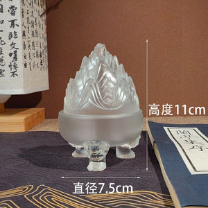 Glass Incense Burner Home Indoor Boshan Furnace Sandalwood Agarwood Three-Legged Incense Burner Incense Burner Incense Tray acacuss