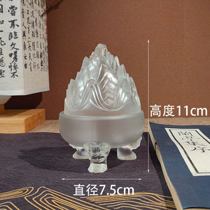 Glass Incense Burner Home Indoor Boshan Furnace Sandalwood Agarwood Three-Legged Incense Burner Incense Burner Incense Tray acacuss
