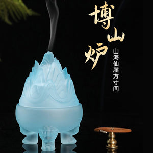 Glass Incense Burner Home Indoor Boshan Furnace Sandalwood Agarwood Three-Legged Incense Burner Incense Burner Incense Tray acacuss