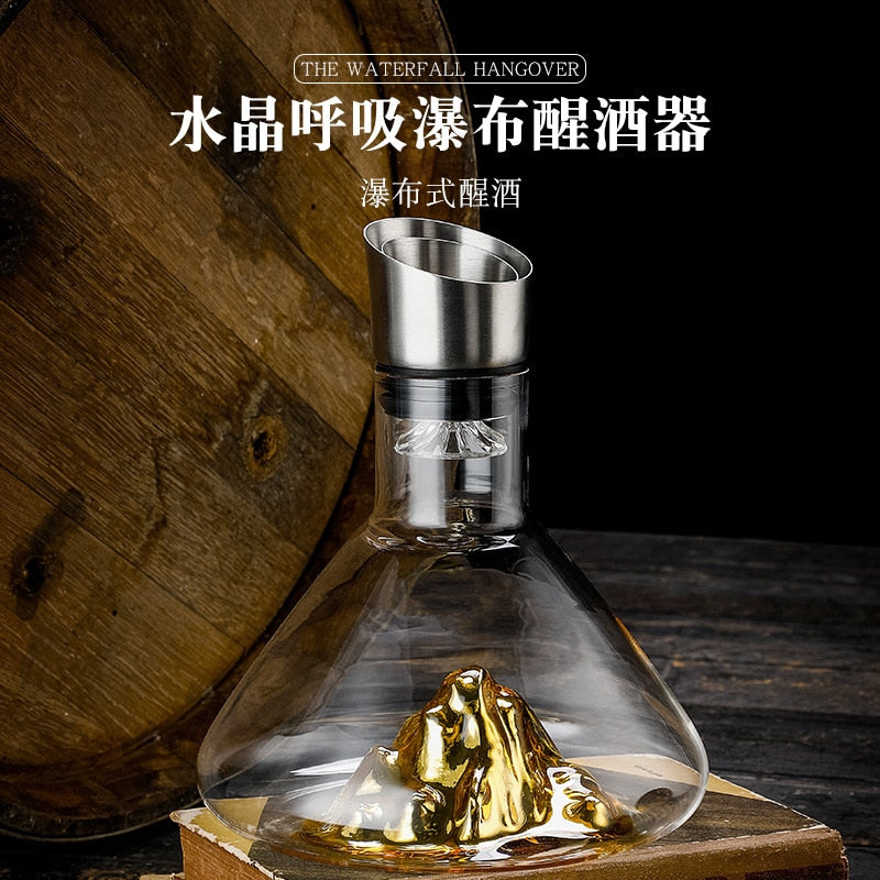 Glass Quick Decanter Light Luxury Waterfall Wine Red Wine Filter Household European Creative Wine Dispenser Wine Bottle acacuss