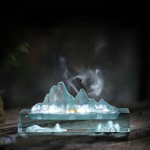 Glass landscape decoration wire incense stick incense holder incense burner lying incense smoke stove tea ceremony pen holder acacuss
