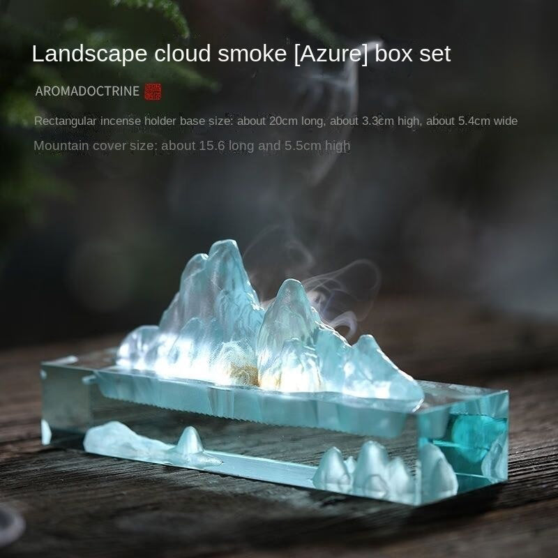 Glass landscape decoration wire incense stick incense holder incense burner lying incense smoke stove tea ceremony pen holder acacuss