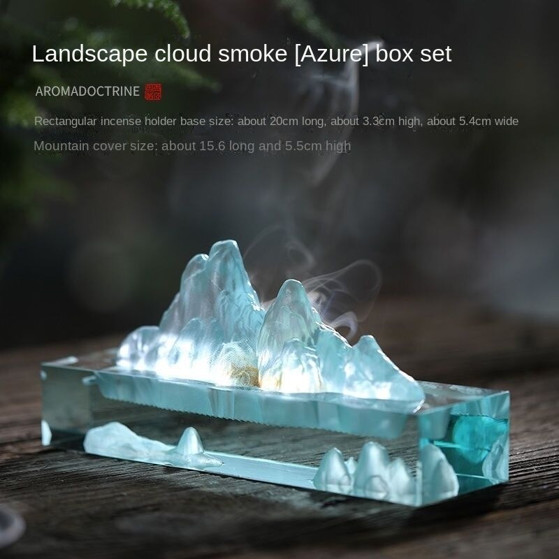 Glass landscape decoration wire incense stick incense holder incense burner lying incense smoke stove tea ceremony pen holder acacuss