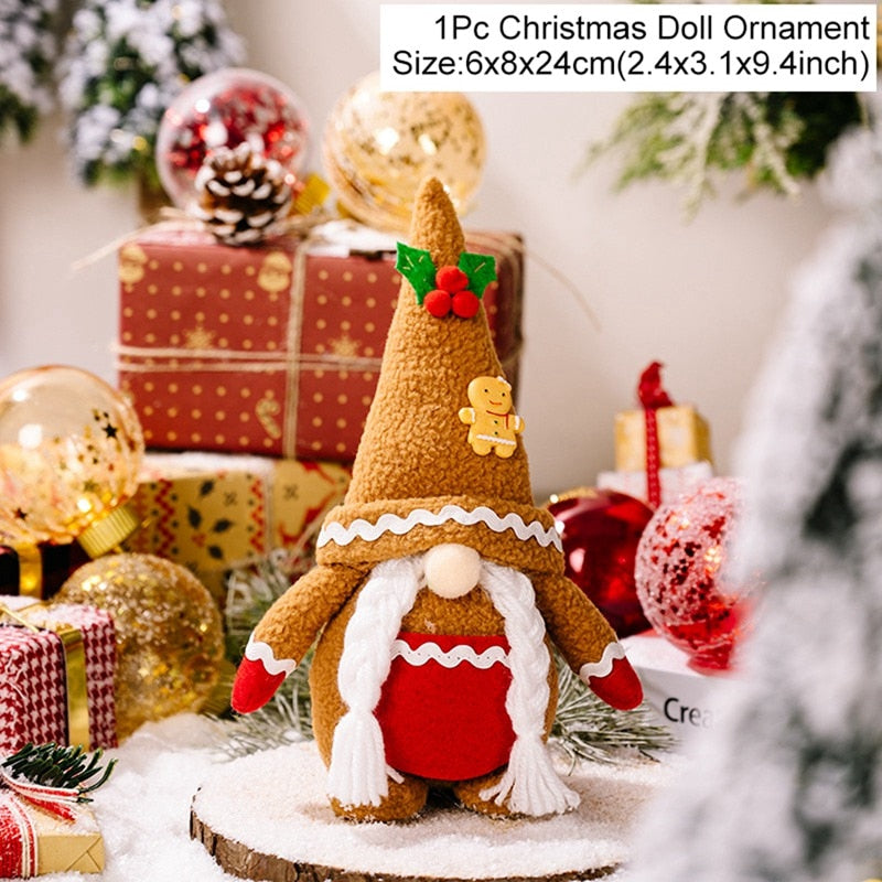Gnome Christmas Faceless Doll Merry Christmas Decorations For Home 2023 Cristmas Ornament Xmas Navidad Natal Gifts New Year 2024 acacuss