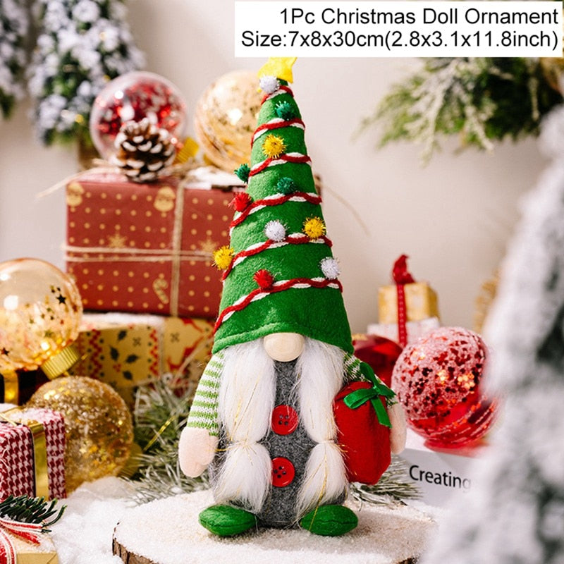 Gnome Christmas Faceless Doll Merry Christmas Decorations For Home 2023 Cristmas Ornament Xmas Navidad Natal Gifts New Year 2024 acacuss
